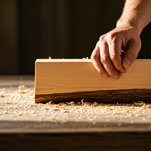 Craftsman hands shaping natural wood in the Lugar atelier